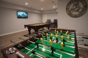 Novi, Michigan Finished Basement project with modern clean design