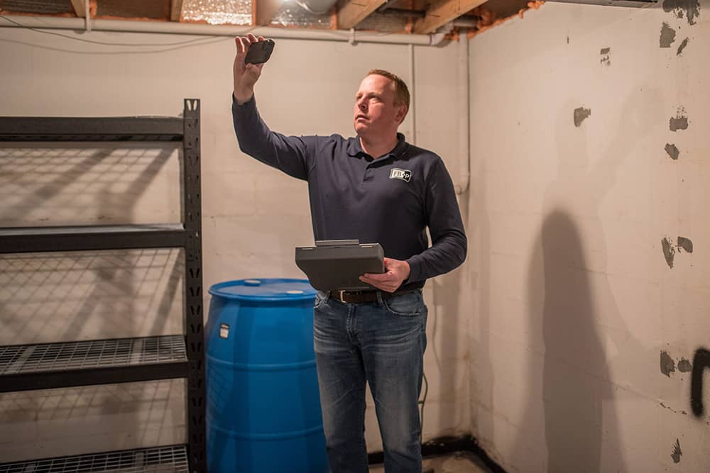 Basements Plus owner steve iverson in basement process