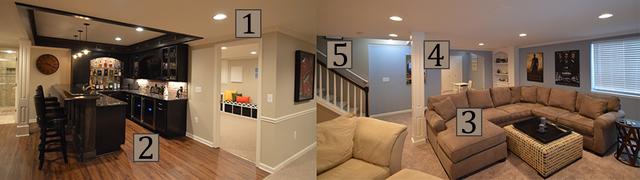 Finished basement components