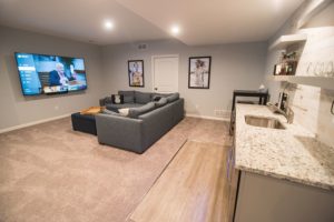 finished basement open floor plan design