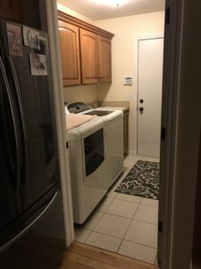 Basement laundry room before renovation