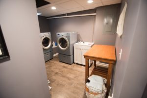 Finished laundry room in basement