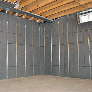 Thermal insulation on basement wall
