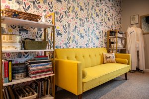 Finished basement sewing room in Pittsfield Twp. Ann Arbor, Michigan